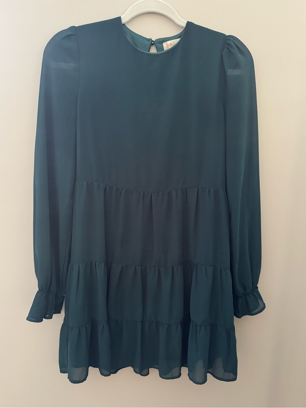 Altar'd State Long Sleeve Tiered Mini Dress
